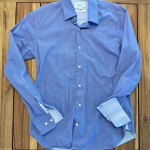 Ted Baker Purple Dress Shirt - Slim Fit - Micro Geo Pattern - 15.5